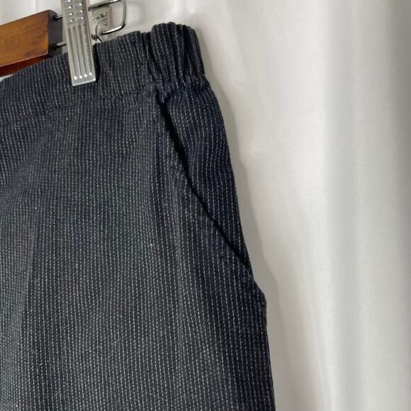 Croft and Barrow pants trousers slacks women's 16 petite 16p black w pinstripe - Picture 4 of 14